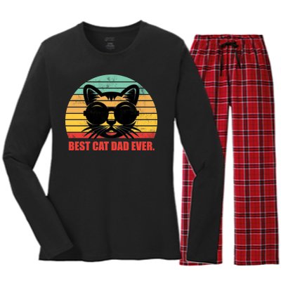 Best Cat Ever - Retro Vintage Design Women's Long Sleeve Flannel Pajama Set 