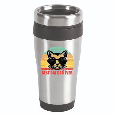 Best Cat Ever - Retro Vintage Design 16oz Travel Tumbler