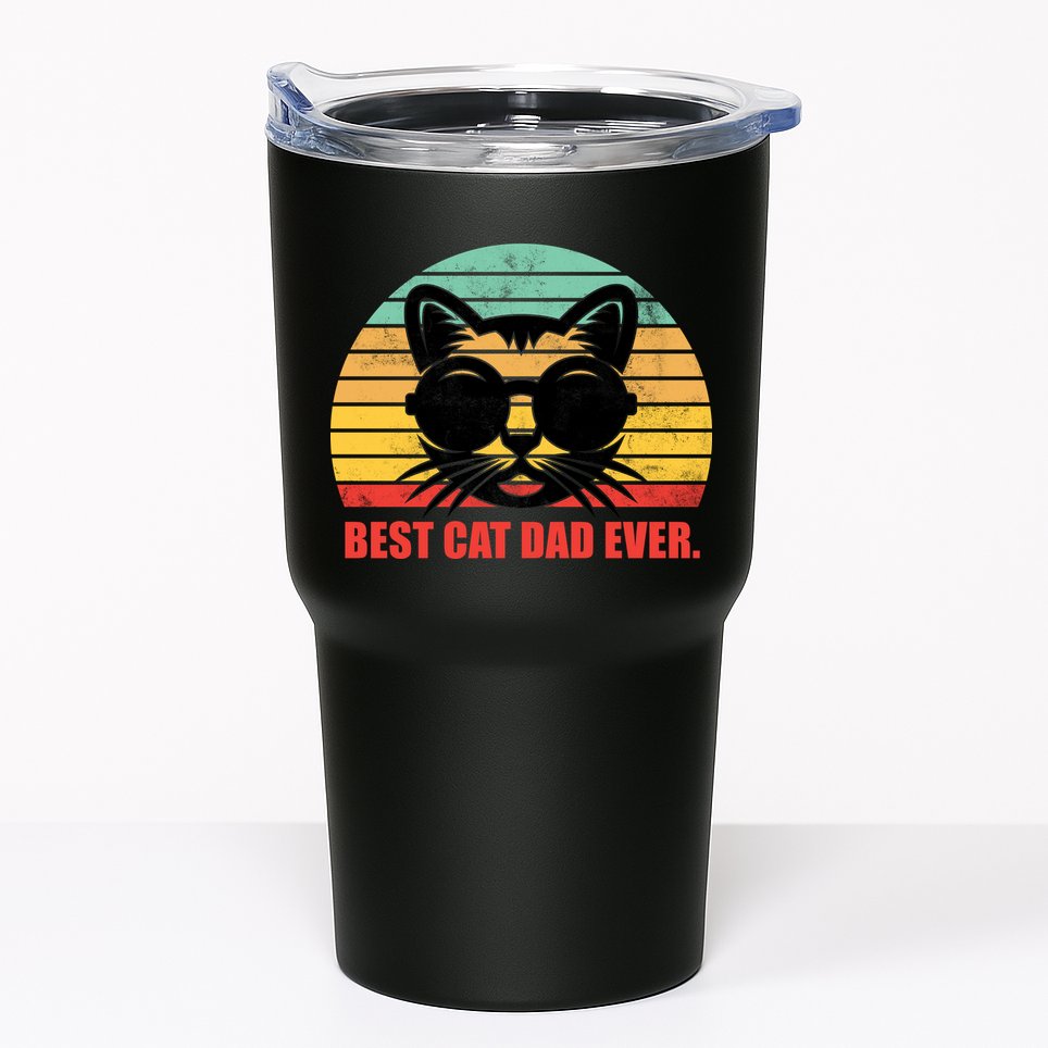 Best Cat Ever - Retro Vintage Design Tumbler