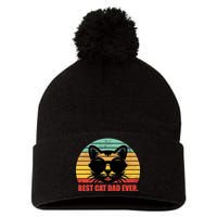 Best Cat Ever - Retro Vintage Design Pom Pom 12in Knit Beanie