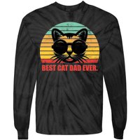 Best Cat Ever - Retro Vintage Design Tie-Dye Long Sleeve Shirt