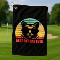 Best Cat Ever - Retro Vintage Design Golf Towel