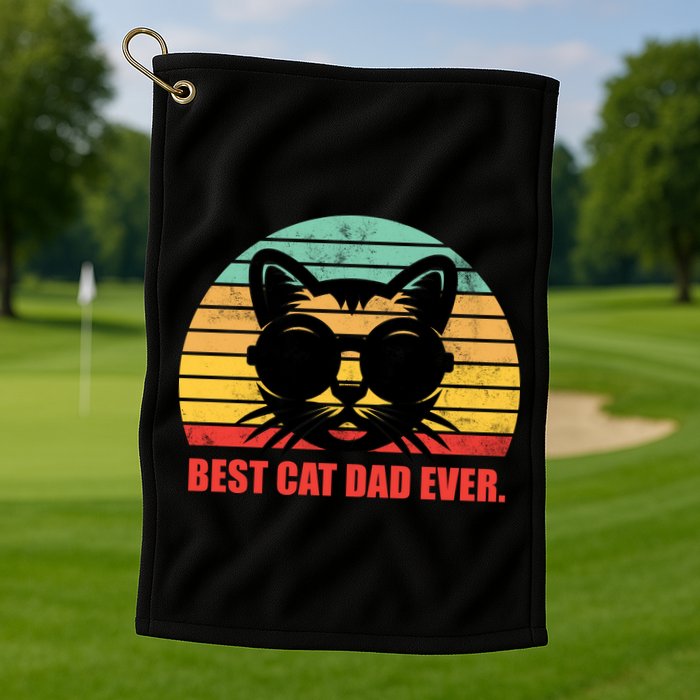 Best Cat Ever - Retro Vintage Design Golf Towel