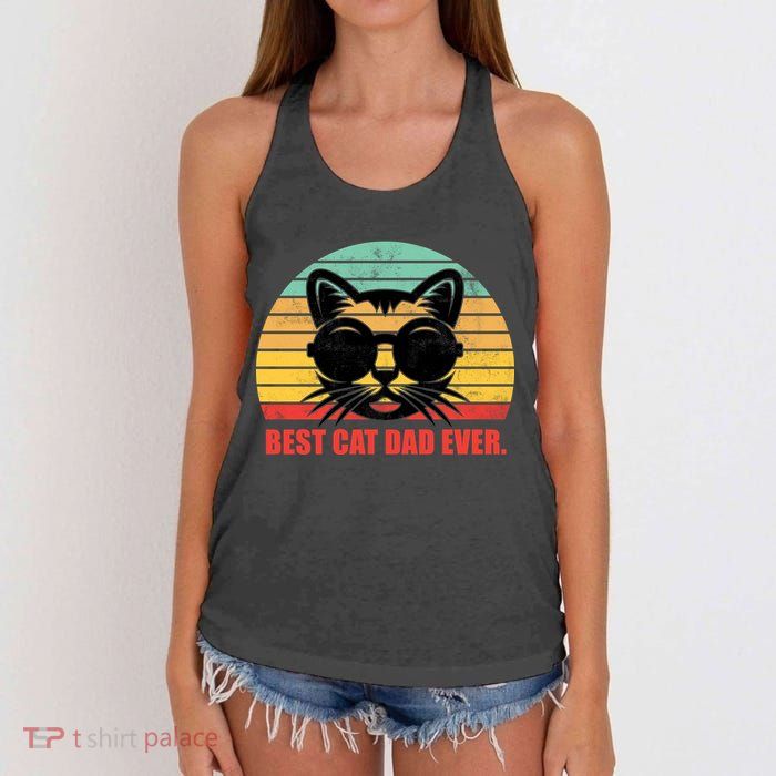 Best Cat Ever - Retro Vintage Design Women's Knotted Racerback Tank