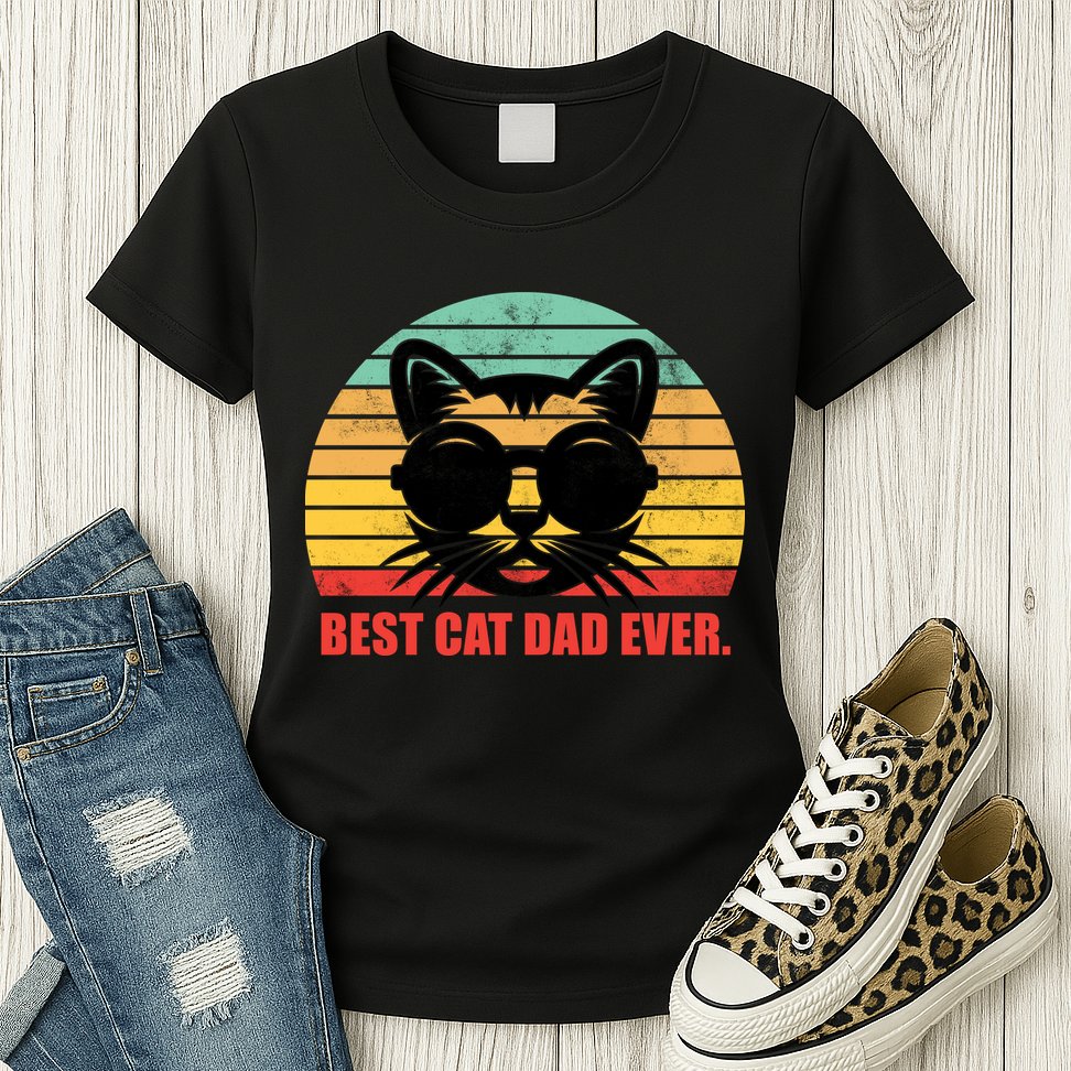 Best Cat Ever - Retro Vintage Design Womens T-Shirt