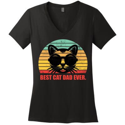 Best Cat Ever - Retro Vintage Design Women's V-Neck T-Shirt