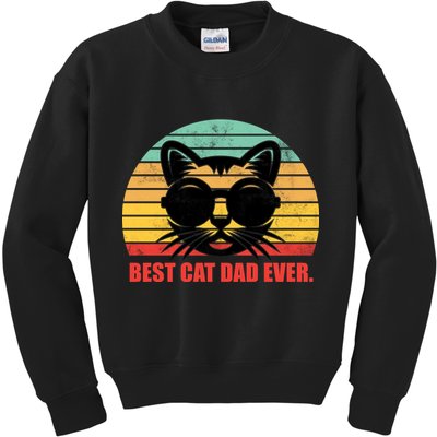 Best Cat Ever - Retro Vintage Design Kids Sweatshirt