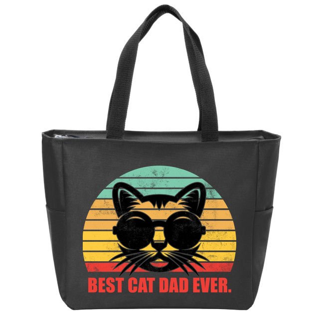 Best Cat Ever - Retro Vintage Design Zip Tote Bag
