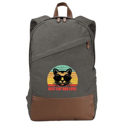 Best Cat Ever - Retro Vintage Design Cotton Canvas Backpack