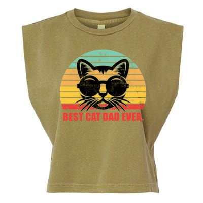 Best Cat Ever - Retro Vintage Design Garment-Dyed Women's Muscle Tee