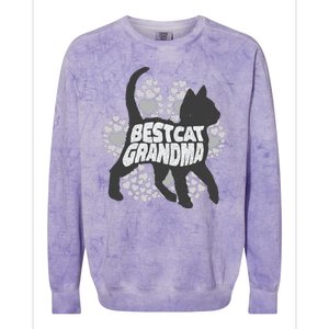 Best Cat Grandma Colorblast Crewneck Sweatshirt