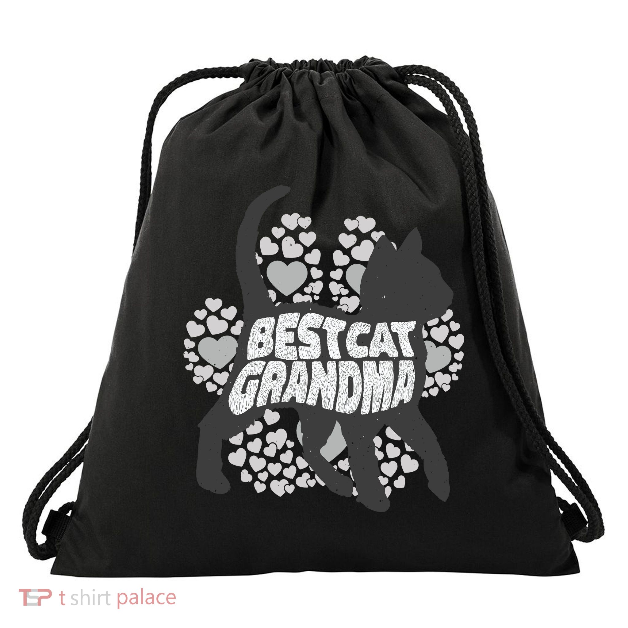 Best Cat Grandma Drawstring Bag