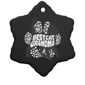 Best Cat Grandma Ceramic Star Ornament