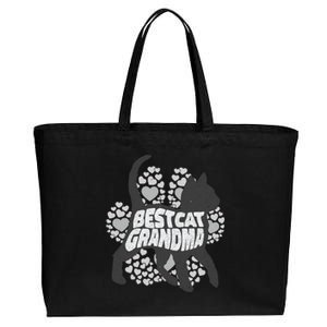 Best Cat Grandma Cotton Canvas Jumbo Tote