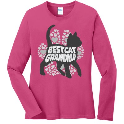 Best Cat Grandma Ladies Long Sleeve Shirt