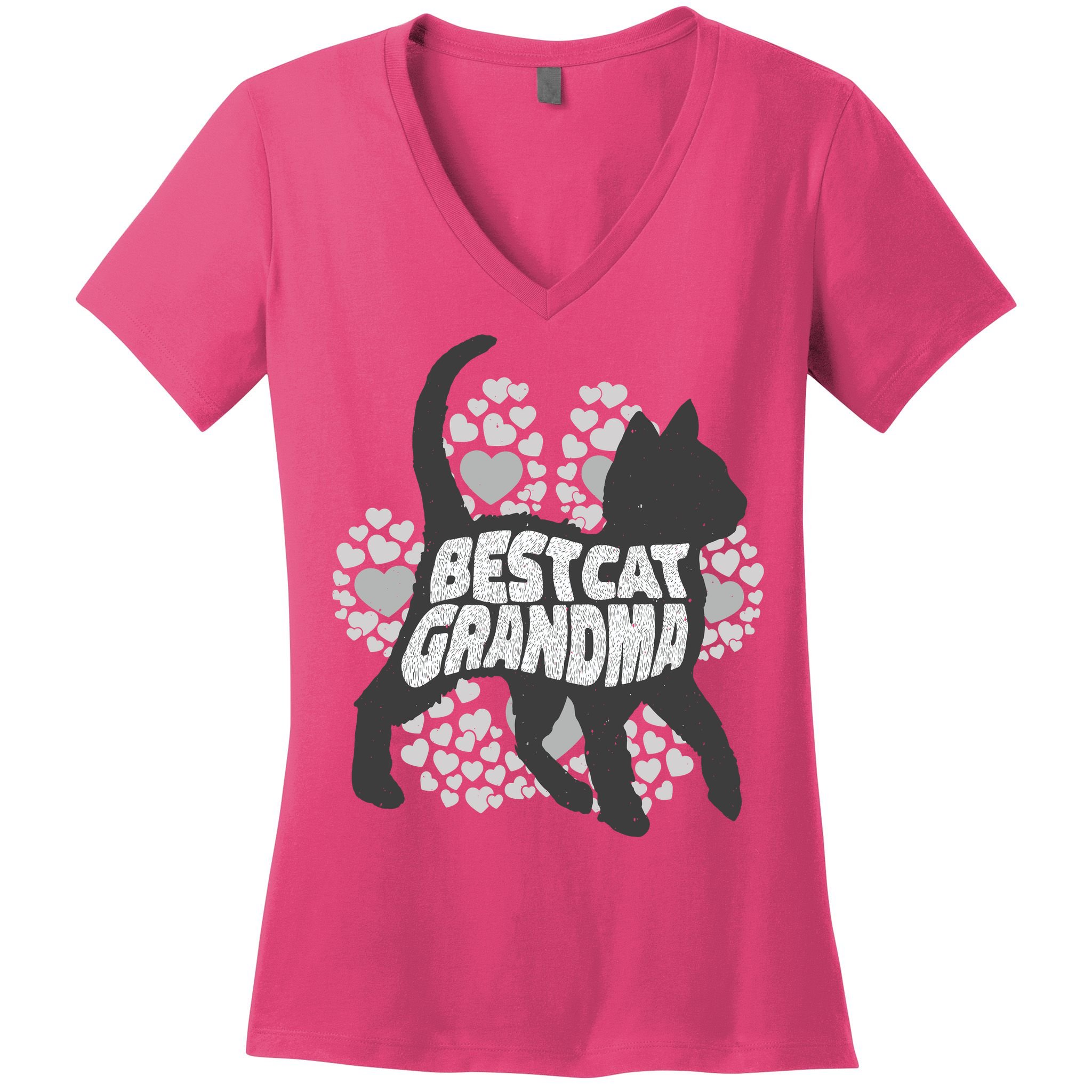 Best Cat Grandma Women's V-Neck T-Shirt