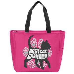 Best Cat Grandma Zip Tote Bag