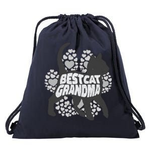 Best Cat Grandma Drawstring Bag