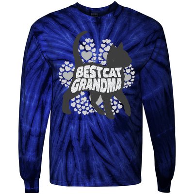 Best Cat Grandma Tie-Dye Long Sleeve Shirt