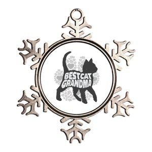 Best Cat Grandma Metallic Star Ornament