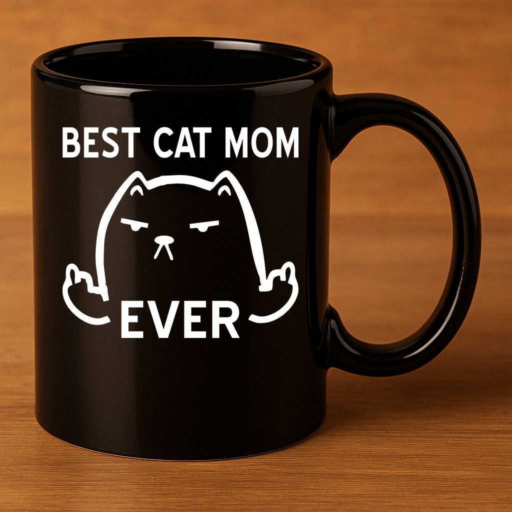 Best Cat Mom Ever 11oz C Handle Ceramic Mug