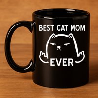Best Cat Mom Ever 11oz C Handle Ceramic Mug