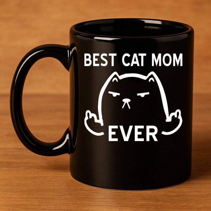 Best Cat Mom Ever 11oz C Handle Ceramic Mug