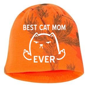 Best Cat Mom Ever Kati - Camo Knit Beanie