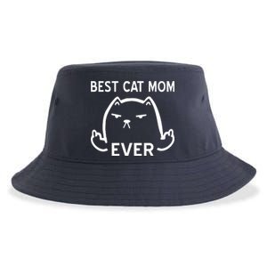 Best Cat Mom Ever Sustainable Bucket Hat