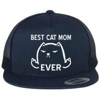 Best Cat Mom Ever Flat Bill Trucker Hat