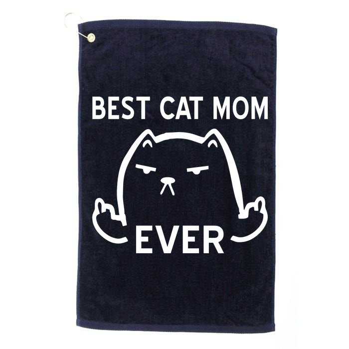 Best Cat Mom Ever Platinum Collection Golf Towel