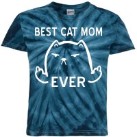 Best Cat Mom Ever Kids Tie-Dye T-Shirt