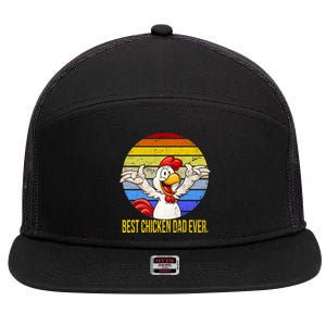 Best Chicken Dad Ever 7 Panel Mesh Trucker Snapback Hat