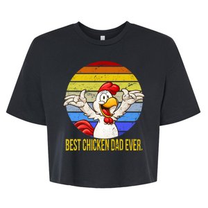 Best Chicken Dad Ever Bella+Canvas Jersey Crop Tee