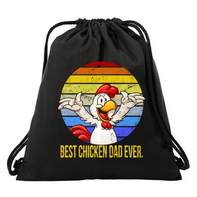 Best Chicken Dad Ever Drawstring Bag