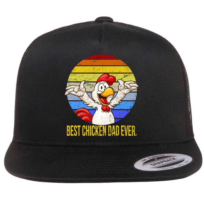 Best Chicken Dad Ever Flat Bill Trucker Hat