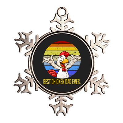 Best Chicken Dad Ever Metallic Star Ornament