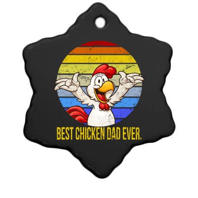 Best Chicken Dad Ever Ceramic Star Ornament