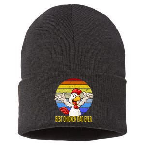 Best Chicken Dad Ever Sustainable Knit Beanie