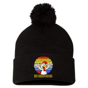 Best Chicken Dad Ever Pom Pom 12in Knit Beanie