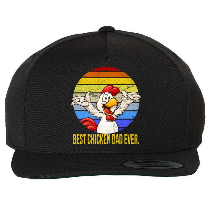 Best Chicken Dad Ever Wool Snapback Cap