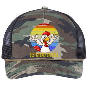 Best Chicken Dad Ever Retro Rope Trucker Hat Cap