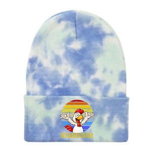 Best Chicken Dad Ever Tie Dye 12in Knit Beanie