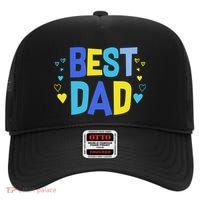 Best Dad High Crown Mesh Back Trucker Hat