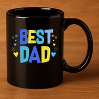 Best Dad 11oz C Handle Ceramic Mug