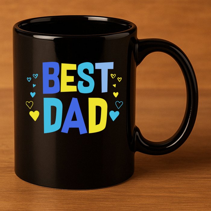 Best Dad 11oz C Handle Ceramic Mug