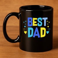 Best Dad 11oz C Handle Ceramic Mug