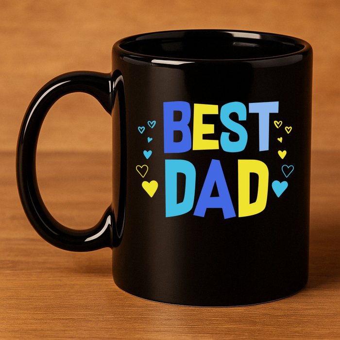 Best Dad 11oz C Handle Ceramic Mug
