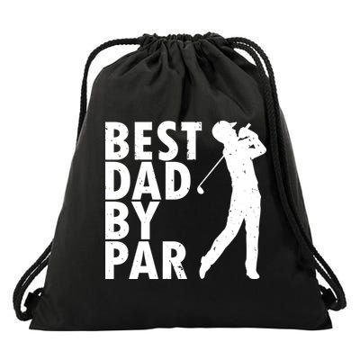 Best Dad By Par Drawstring Bag