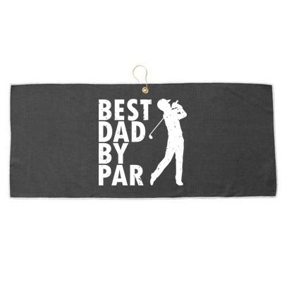 Best Dad By Par Large Microfiber Waffle Golf Towel